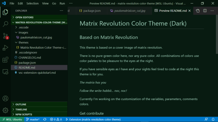 Matrix Revolution Color Theme Visual Studio Marketplace
